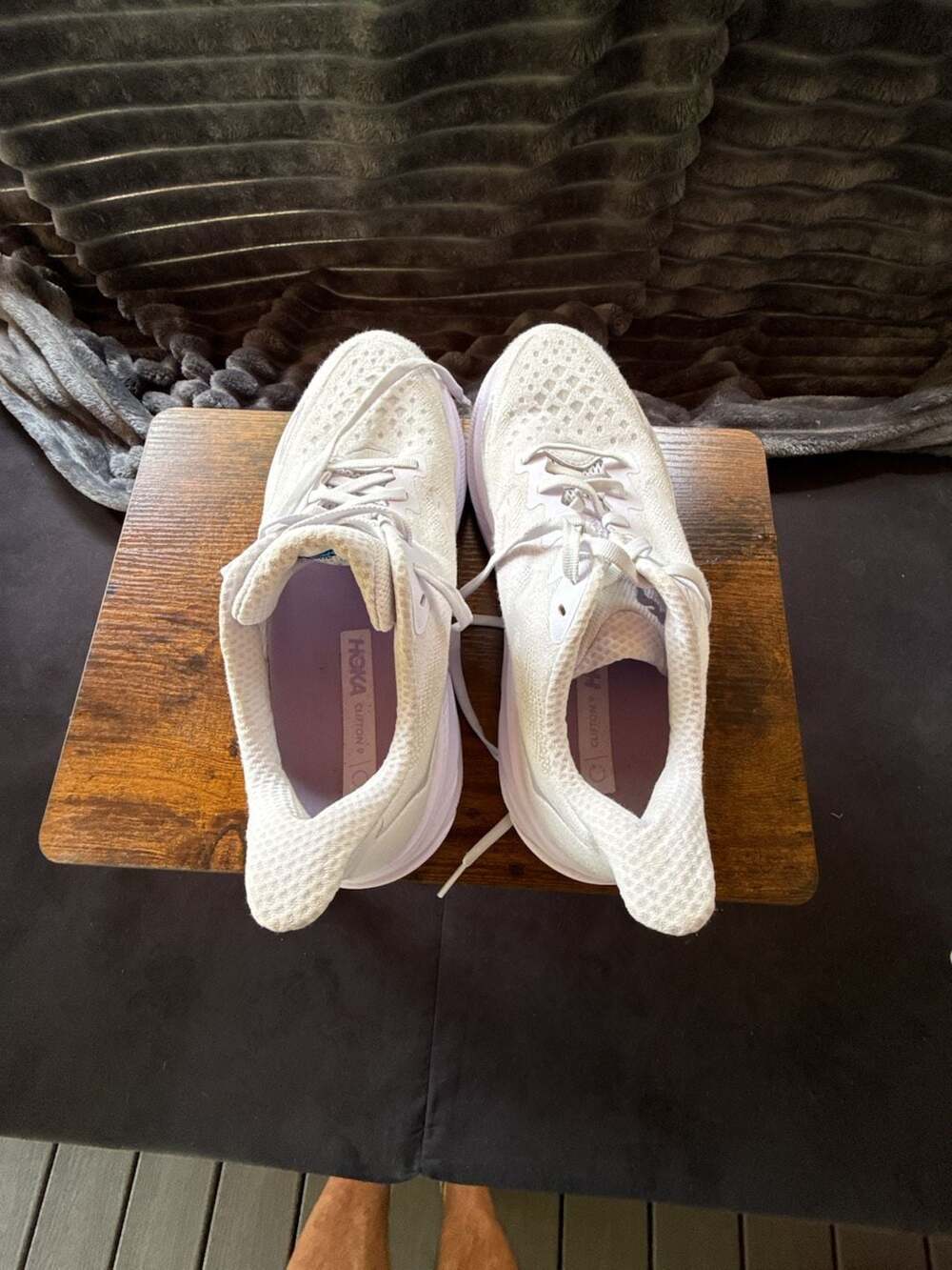 Hoka One One Clifton 8 Running Shoes White - Picture 7 of 11